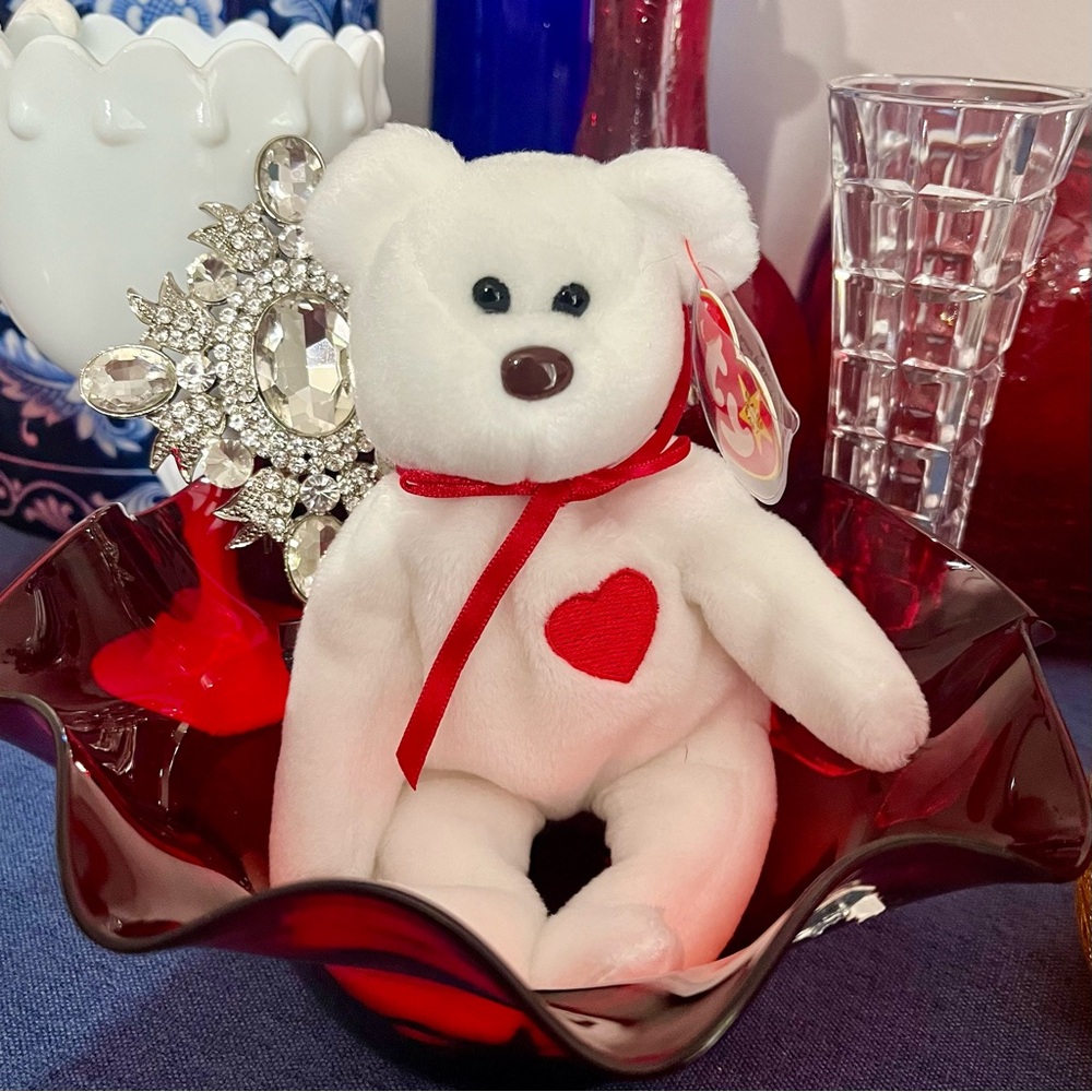 Authentic 1993 Valentino Beanie Baby Many RARE Errors PVC brown nose spelling